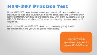 Test H19-621_V1.0 Score Report & Huawei Free H19-621_V1.0 Download Pdf