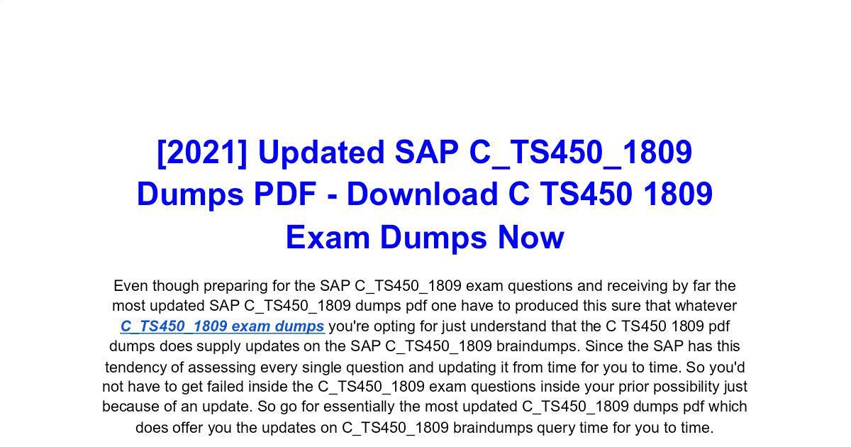 SAP C-TS450-2021 Test Simulator Online - Dumps C-TS450-2021 Discount