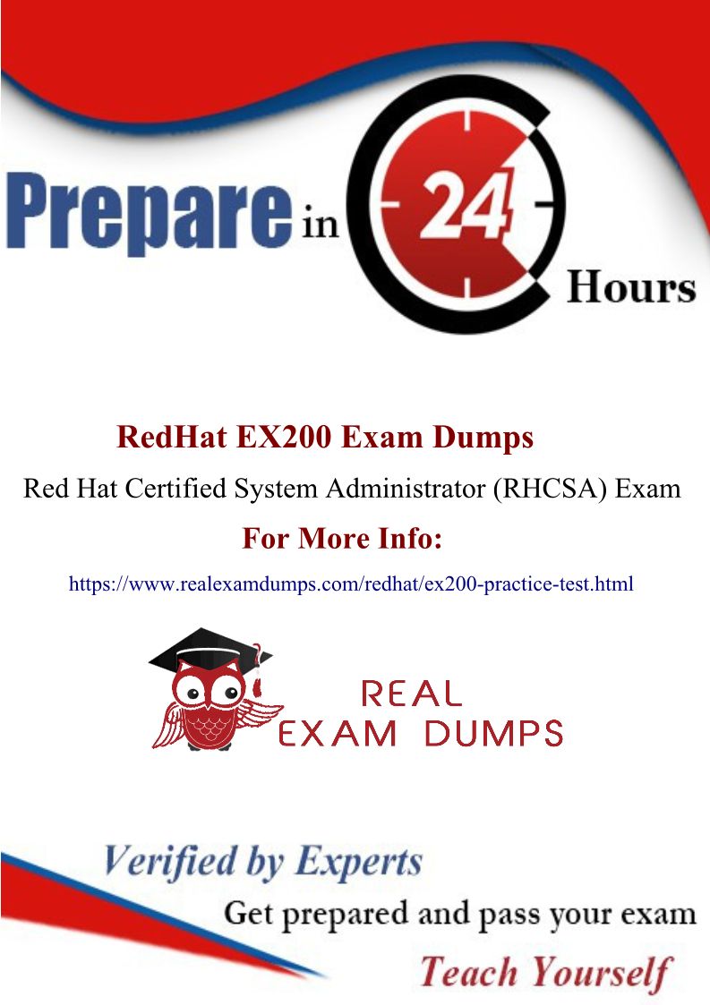 RedHat EX200 Certification Materials - Valid Dumps EX200 Pdf