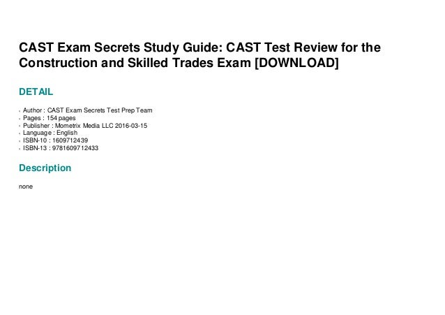 College Admission New CAST Dumps Sheet - CAST Simulations Pdf