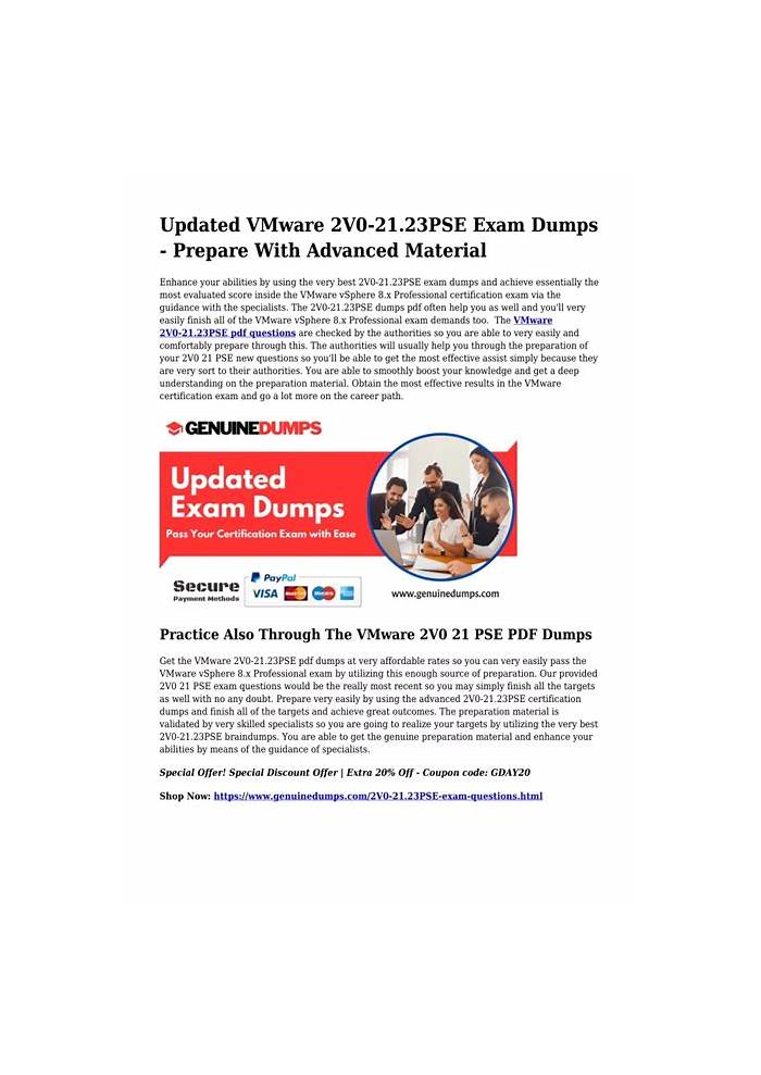 2V0-21.23PSE Dumps PDF, Relevant 2V0-21.23PSE Exam Dumps | 2V0-21.23PSE Pass4sure