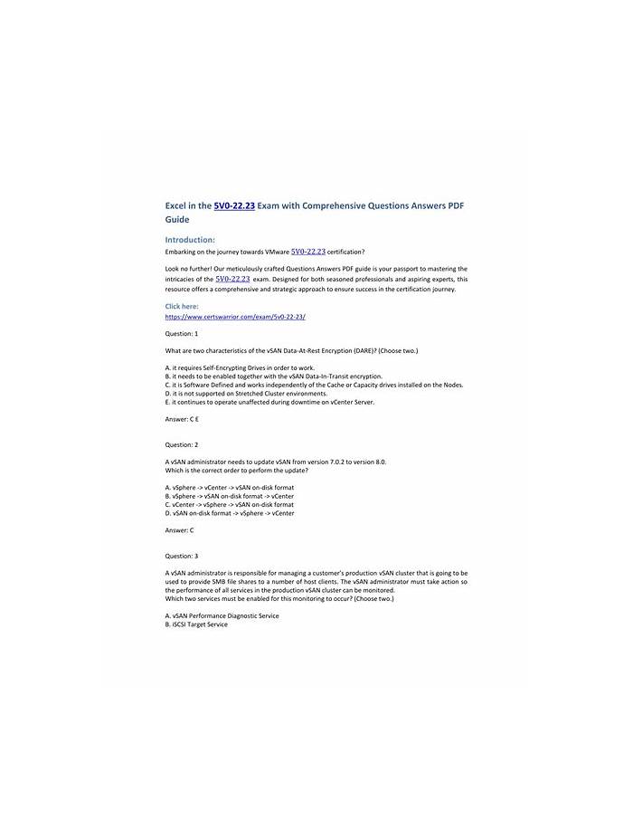 Test 5V0-22.23 Practice, 5V0-22.23 Hot Spot Questions | Exam 5V0-22.23 Question