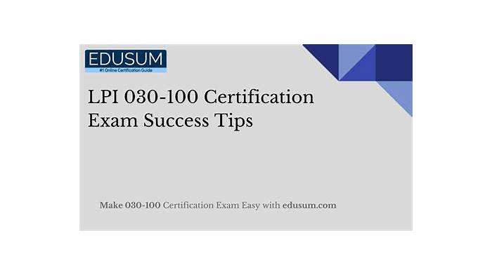 Lpi 030-100 Authorized Exam Dumps & 030-100 Reliable Test Experience