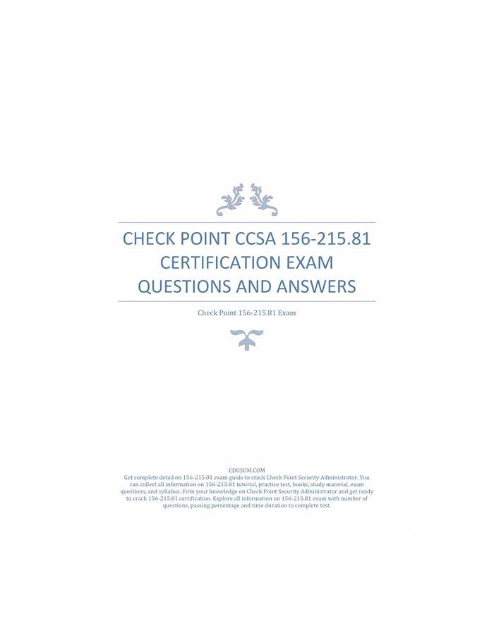 CheckPoint Detailed 156-215.81 Study Dumps, 156-215.81 Valid Test Questions