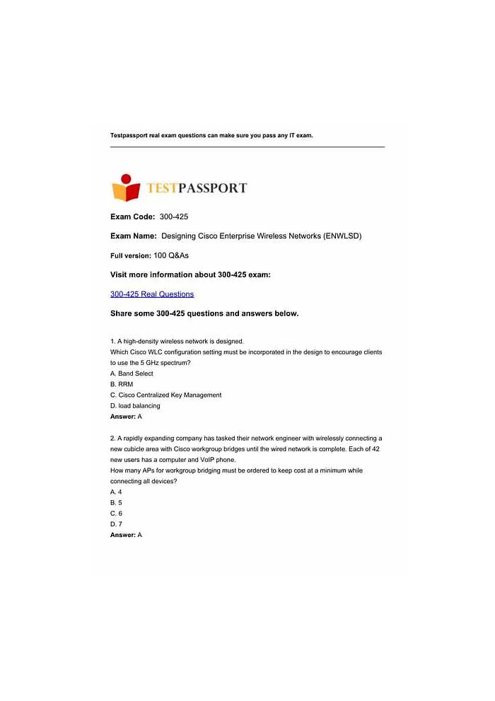 300-425 Latest Exam Guide - 300-425 Training Courses, Reliable Designing Cisco Enterprise Wireless Networks Exam Materials