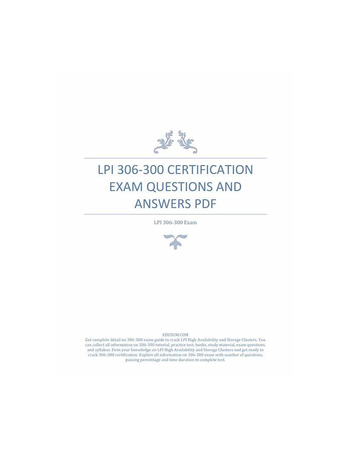 306-300 Exam Questions, Lpi 306-300 Exam Quick Prep