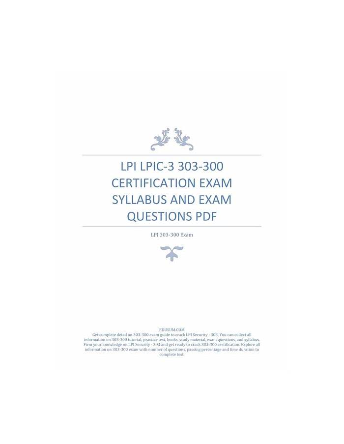 303-300 New Dumps - Lpi 303-300 Questions, Exam 303-300 PDF