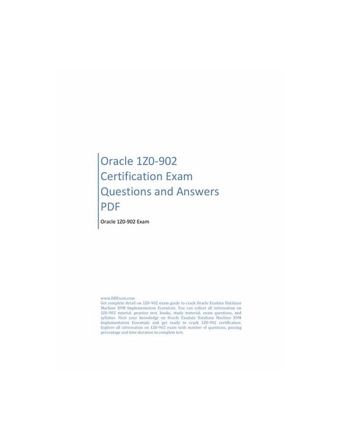 1Z0-902 Latest Exam Online | Oracle Exam 1Z0-902 Testking