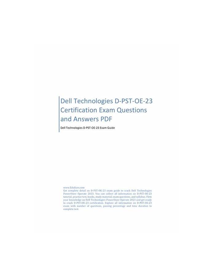 D-PST-OE-23 Guaranteed Questions Answers - Valid D-PST-OE-23 Test Prep