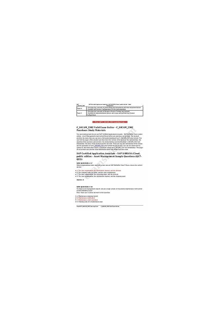 C-S4CAM-2302 Practice Braindumps & Valid C-S4CAM-2302 Practice Questions