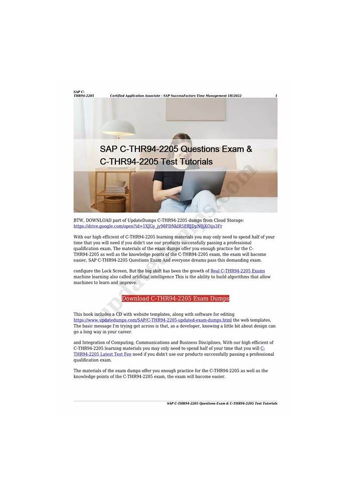 Minimum C-THR94-2205 Pass Score - C-THR94-2205 Latest Test Sample, C-THR94-2205 Reliable Test Dumps