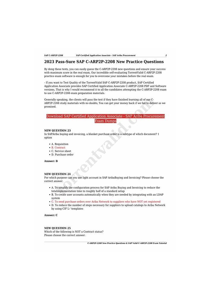 C-ARP2P-2208 Premium Exam - C-ARP2P-2208 Latest Test Preparation, C-ARP2P-2208 Testing Center