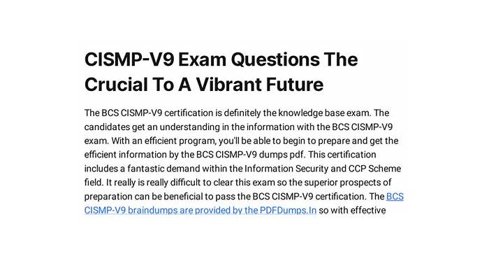 Exam CISMP-V9 Prep - CISMP-V9 Exam Topics Pdf, CISMP-V9 Reliable Practice Materials