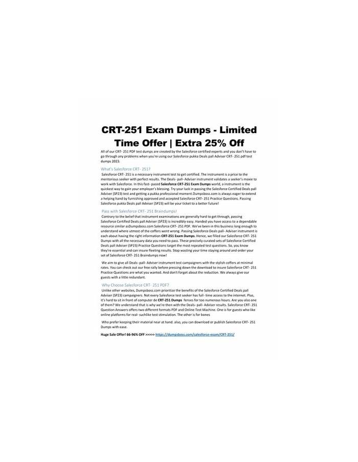 Reliable CRT-251 Test Preparation, New CRT-251 Braindumps Pdf