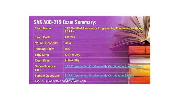 A00-215 Exam Sample, Answers A00-215 Real Questions | SAS Certified Associate: Programming Fundamentals Using SAS 9.4 Exam Certification Cost