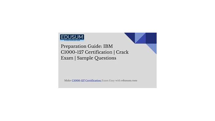 IBM Latest C1000-127 Exam Pdf | Exam C1000-127 Tutorials