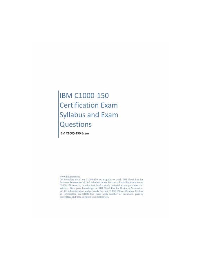 2024 Accurate C1000-150 Answers - C1000-150 Test Book, IBM Cloud Pak for Business Automation v21.0.3 Administration Certification Exam Cost