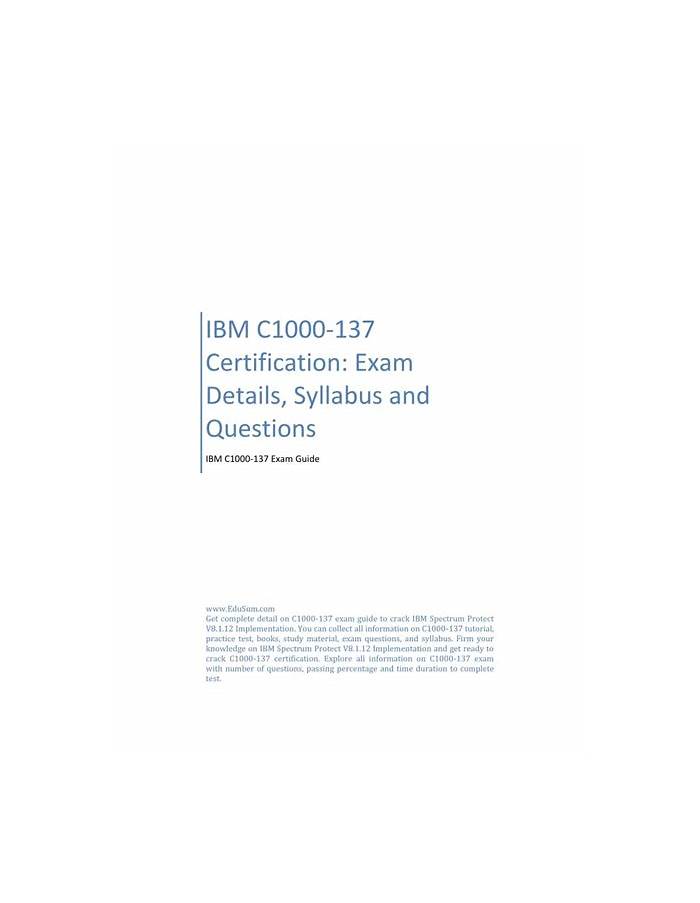 Training C1000-137 Tools & IBM C1000-137 Guaranteed Passing