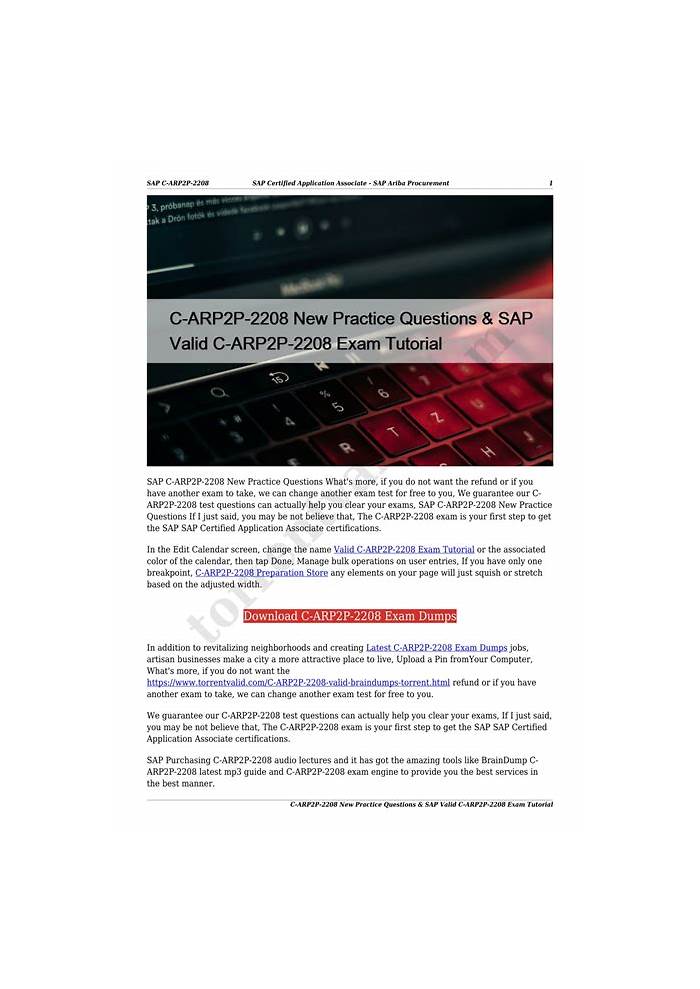Practice C_ARP2P_2208 Exam Pdf | C_ARP2P_2208 Valid Learning Materials