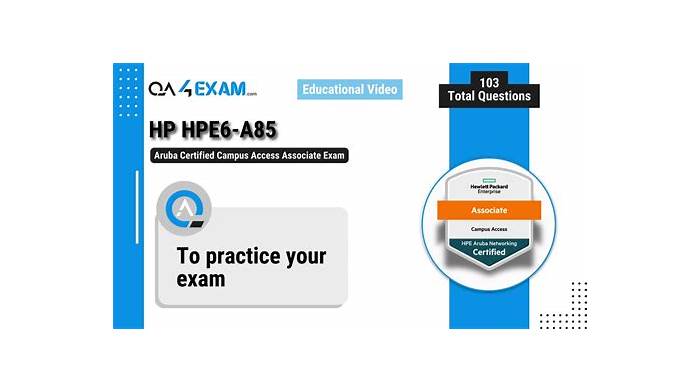 HPE6-A85 Dumps Vce - HPE6-A85 Cert, HPE6-A85 Answers Real Questions