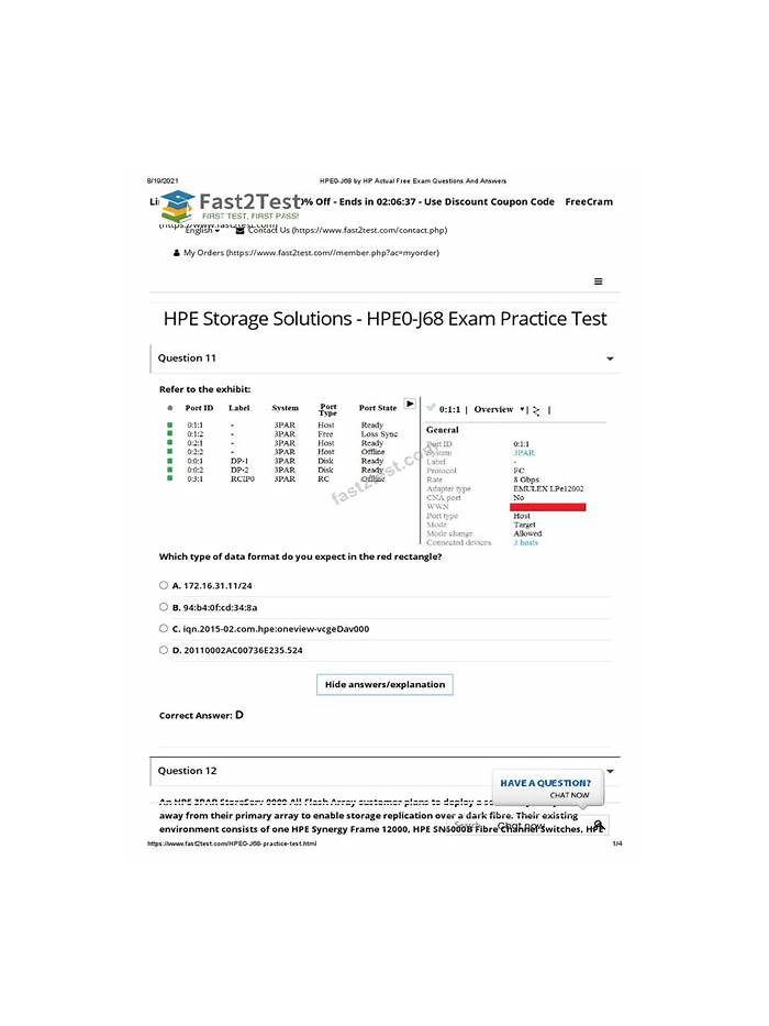 HPE0-J68 Dumps Free Download, HPE0-J68 Quiz | HPE0-J68 Valid Test Pdf