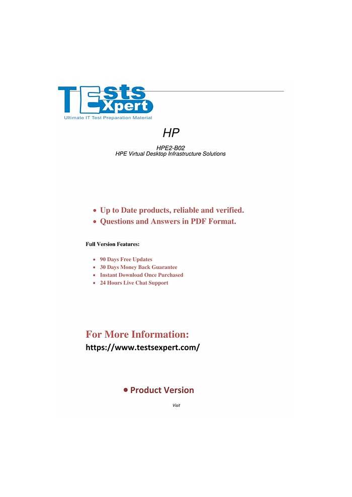 2024 HPE2-B02 Verified Answers | HPE2-B02 Exam Questions Pdf & New HPE Virtual Desktop Infrastructure Solutions Real Test