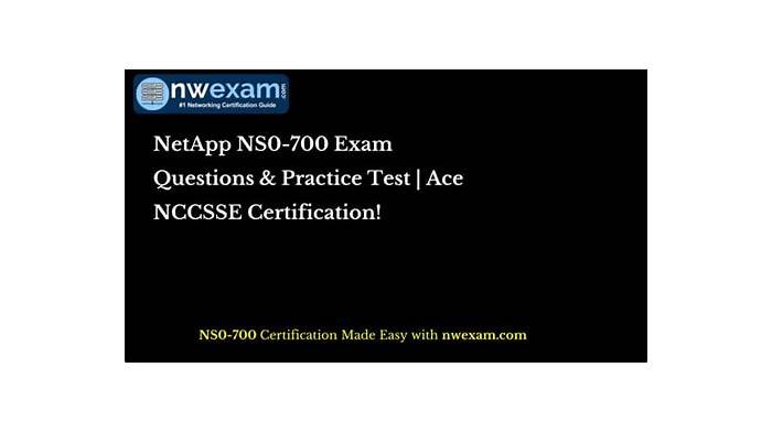 NS0-700 Training Kit - Network Appliance Pass4sure NS0-700 Exam Prep