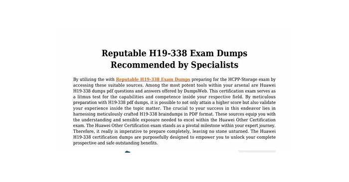 Authentic H19-338 Exam Hub, Detailed H19-338 Answers | Reliable H19-338 Dumps