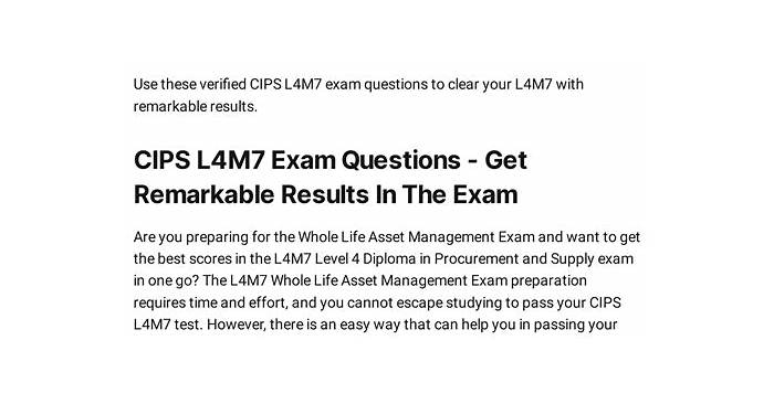 L4M7 Exam Online | L4M7 Authorized Exam Dumps & Valid L4M7 Practice Questions