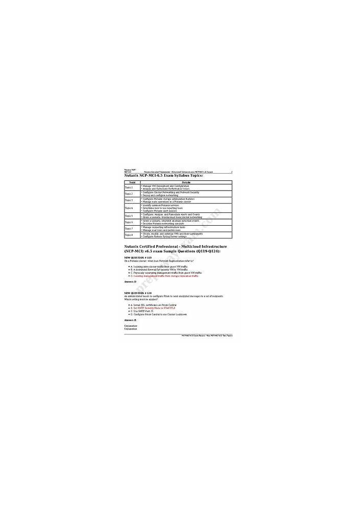 NCP-MCI-6.5 Valid Test Objectives, Clearer NCP-MCI-6.5 Explanation