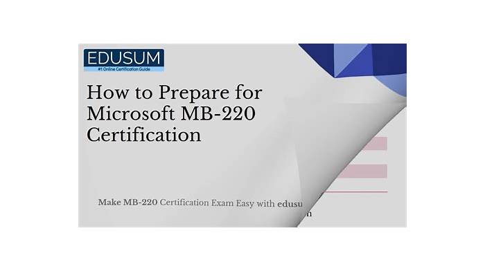 Certification MB-220 Sample Questions, MB-220 Downloadable PDF