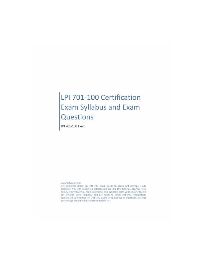 701-100 Real Brain Dumps, Lpi Exam 701-100 Simulator