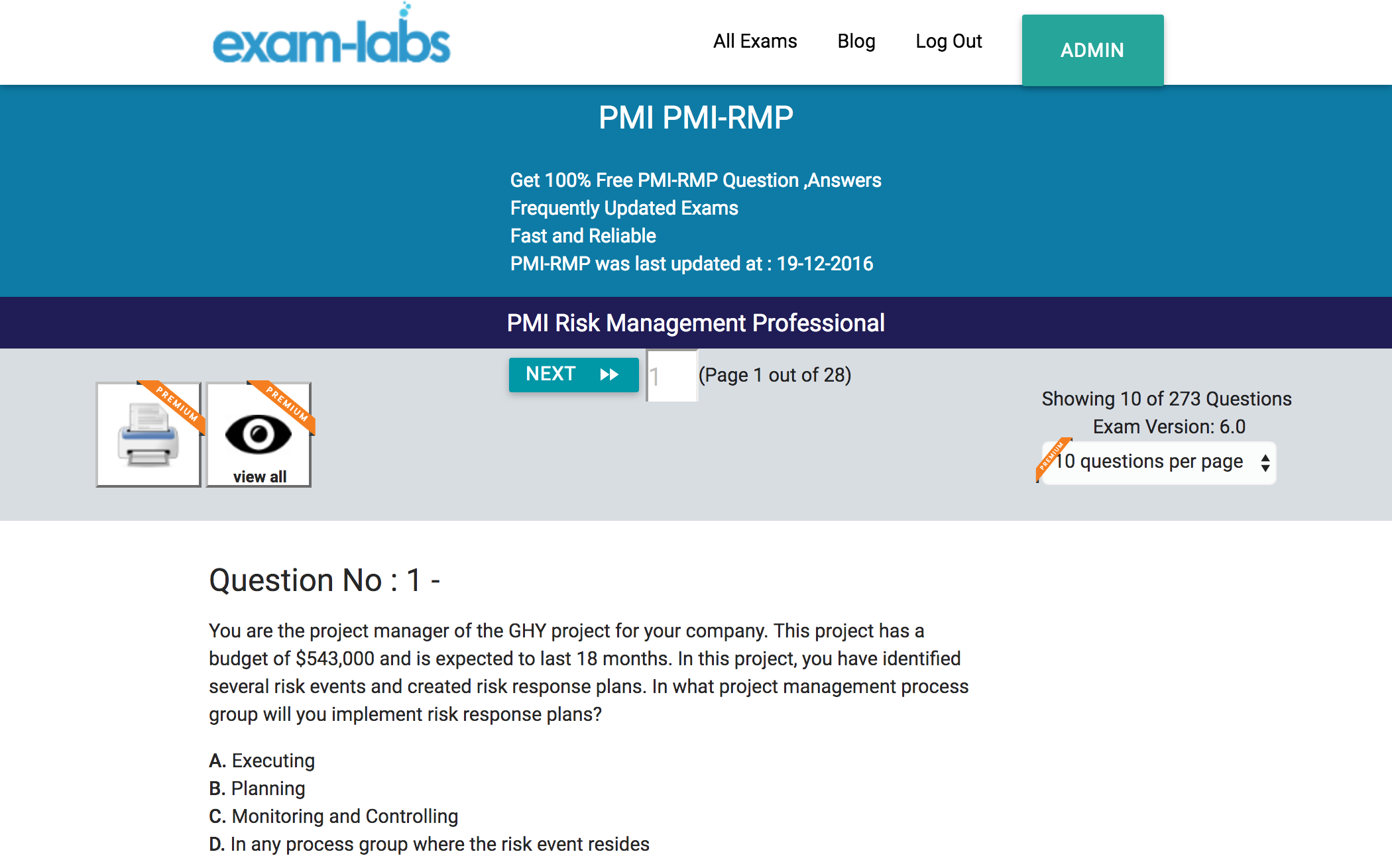 PMI Real PMI-RMP Exam Answers | PMI-RMP Practice Questions