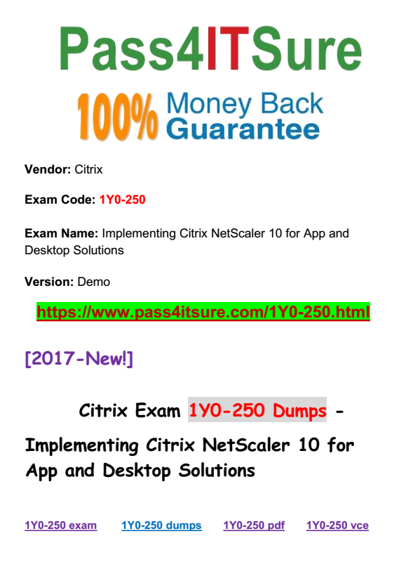 Citrix 1Y0-341 Certification Book Torrent & Test 1Y0-341 Questions