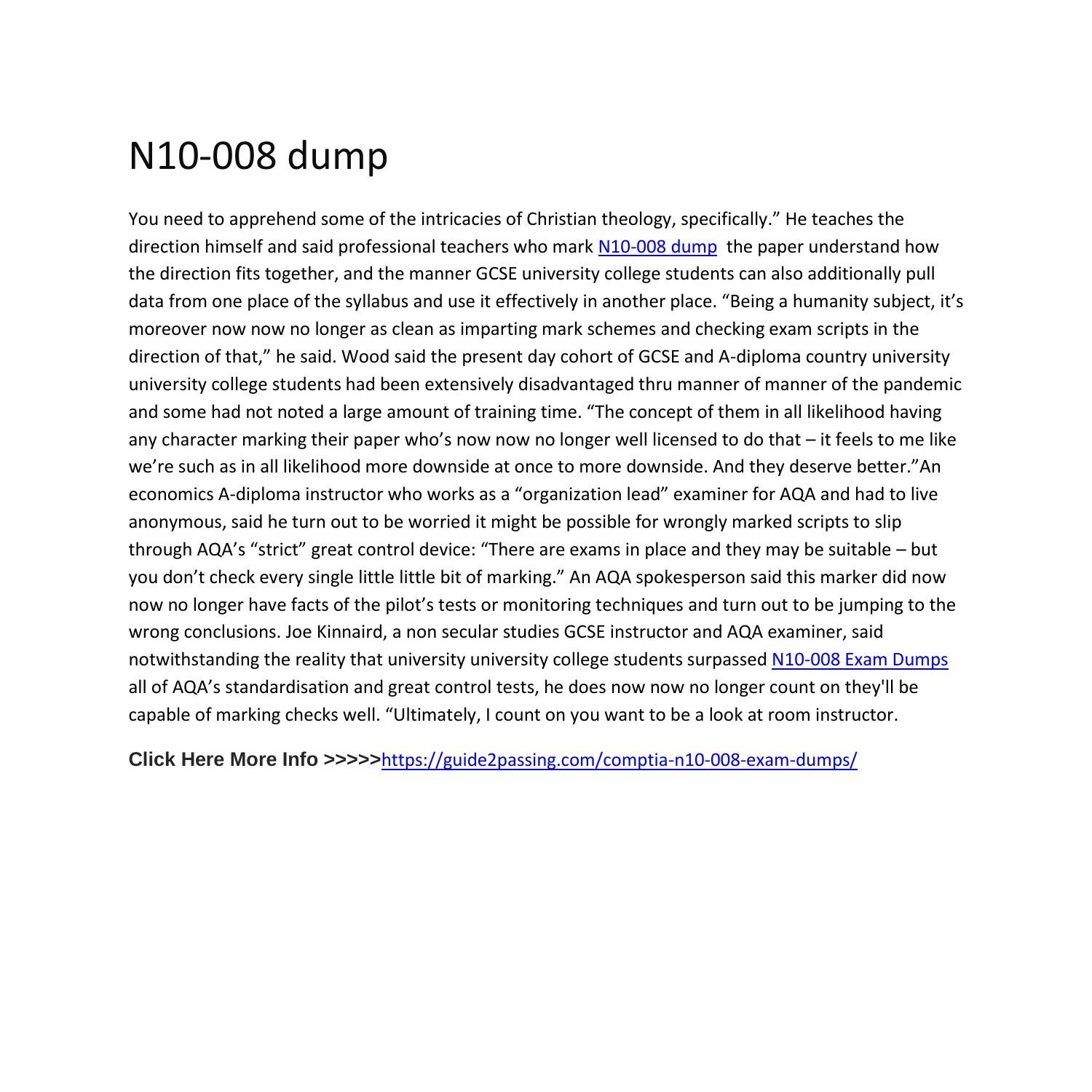 New N10-008 Exam Book, Detailed N10-008 Study Dumps | Braindumps N10-008 Pdf