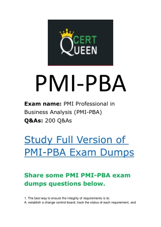 Exam PMI-PBA Training | Examcollection PMI-PBA Vce & PMI-PBA Free Learning Cram