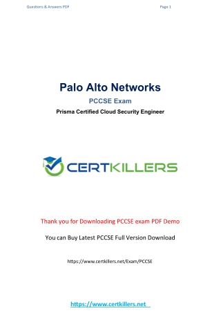 Latest Real PCCSE Exam & PCCSE Test Prep - Prisma Certified Cloud Security Engineer Questions Exam