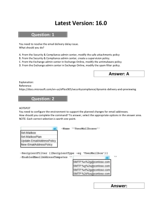 Microsoft Exam MS-203 Quick Prep | Braindumps MS-203 Pdf