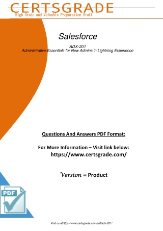 Salesforce Valid ADX-201 Test Sample, ADX-201 Valid Study Guide