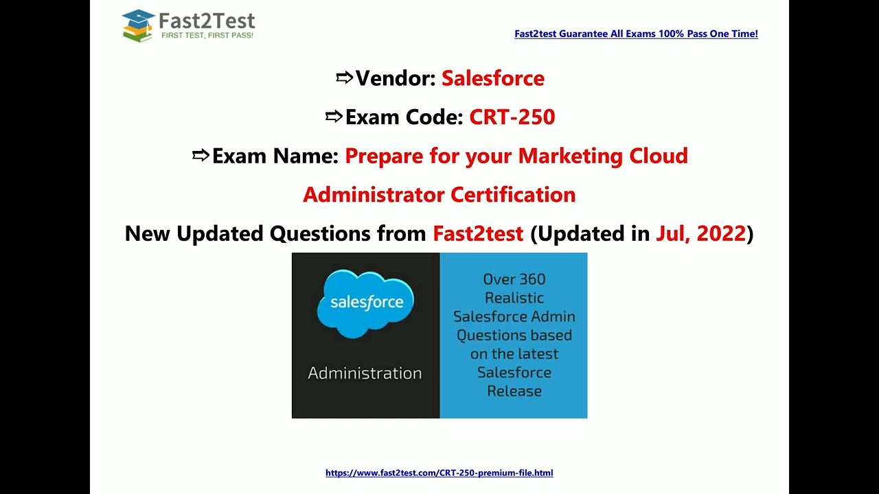 CRT-250 Valid Test Online, Exam CRT-250 Learning | Latest Prepare for your Marketing Cloud Administrator Certification Test Format