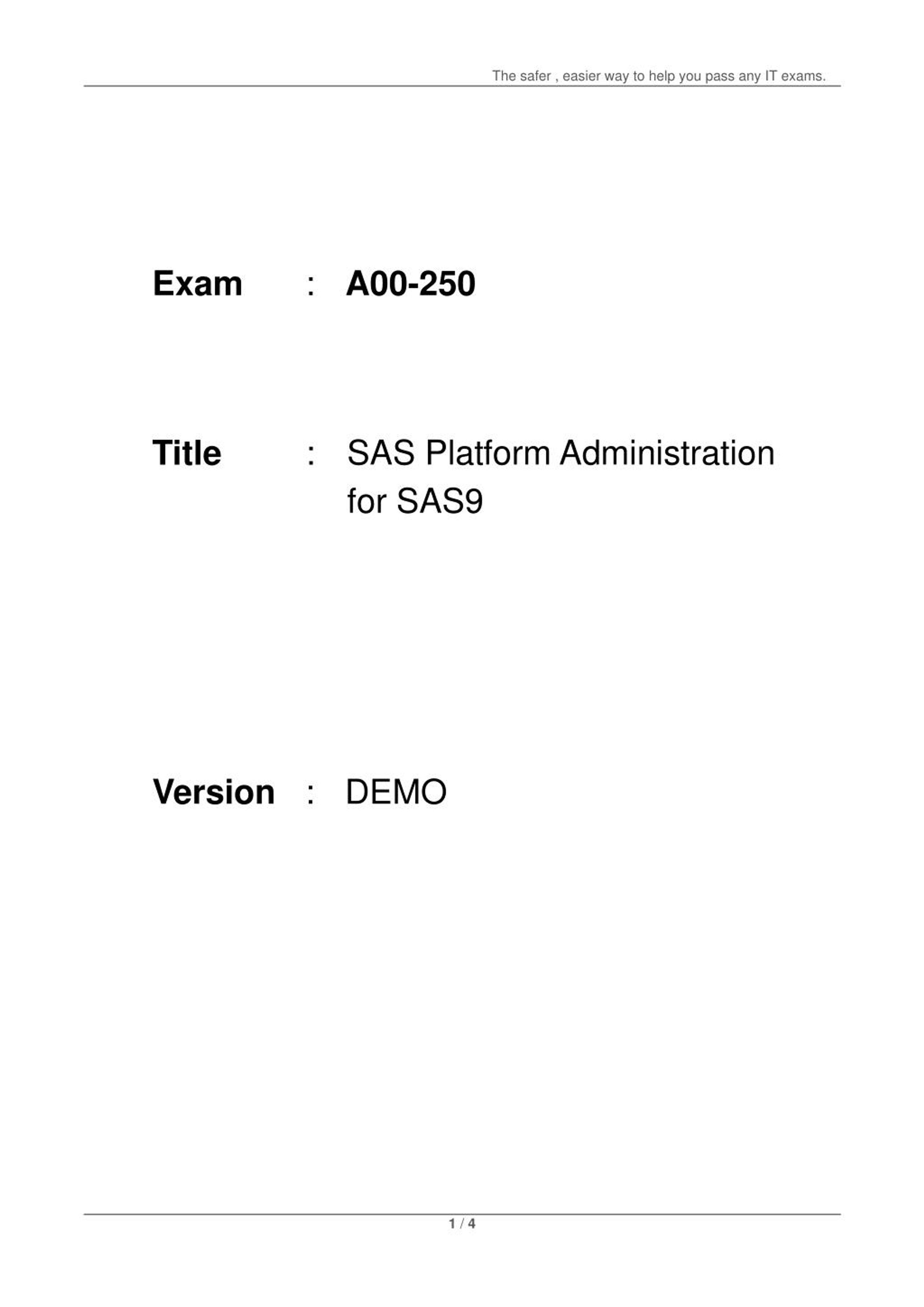 Valid Dumps A00-231 Free & Exam A00-231 Duration - PDF A00-231 Download