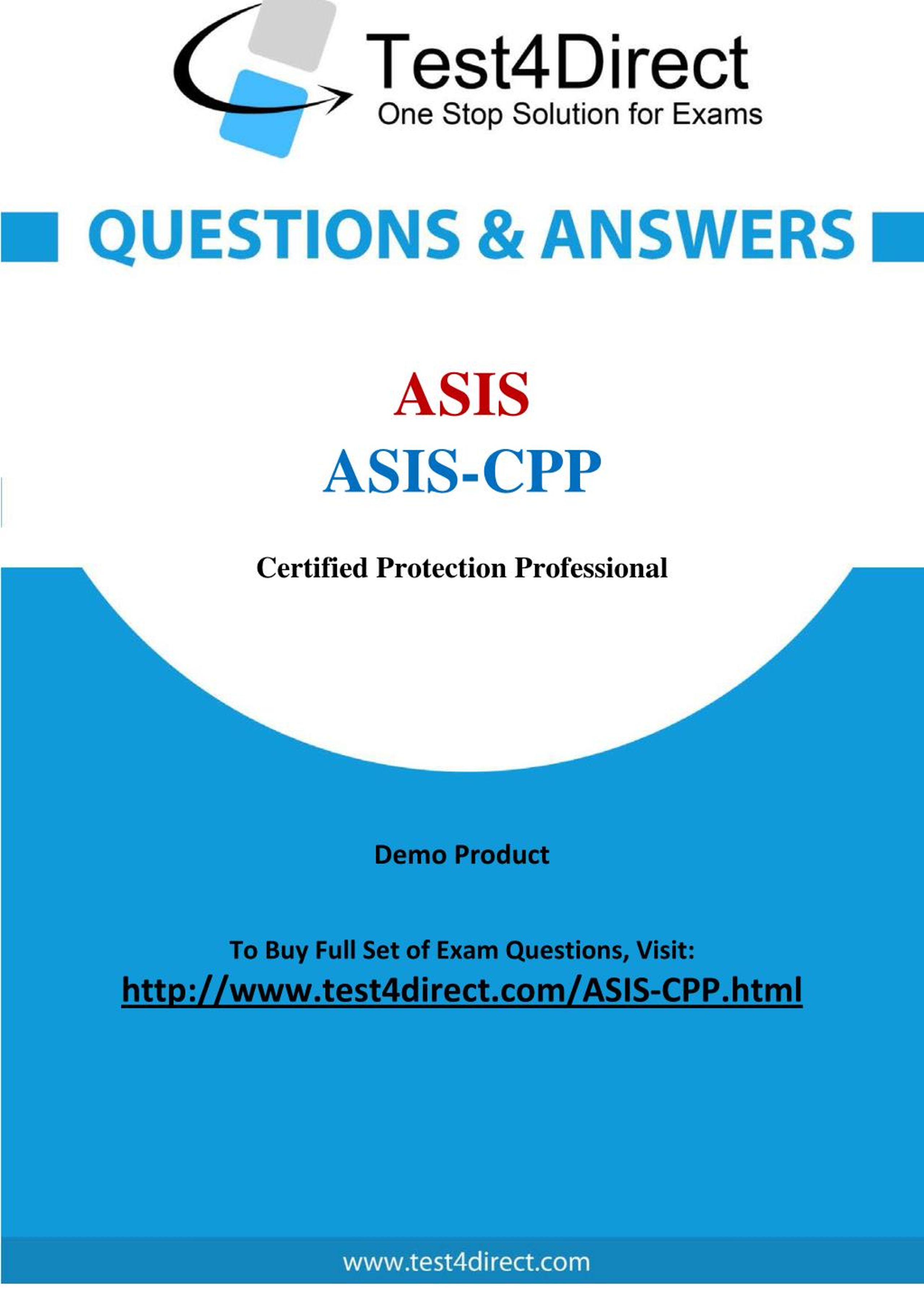 ASIS-CPP Valid Braindumps Book, Free ASIS-CPP Download Pdf | ASIS Certified Protection Professional Exam Pass4sure