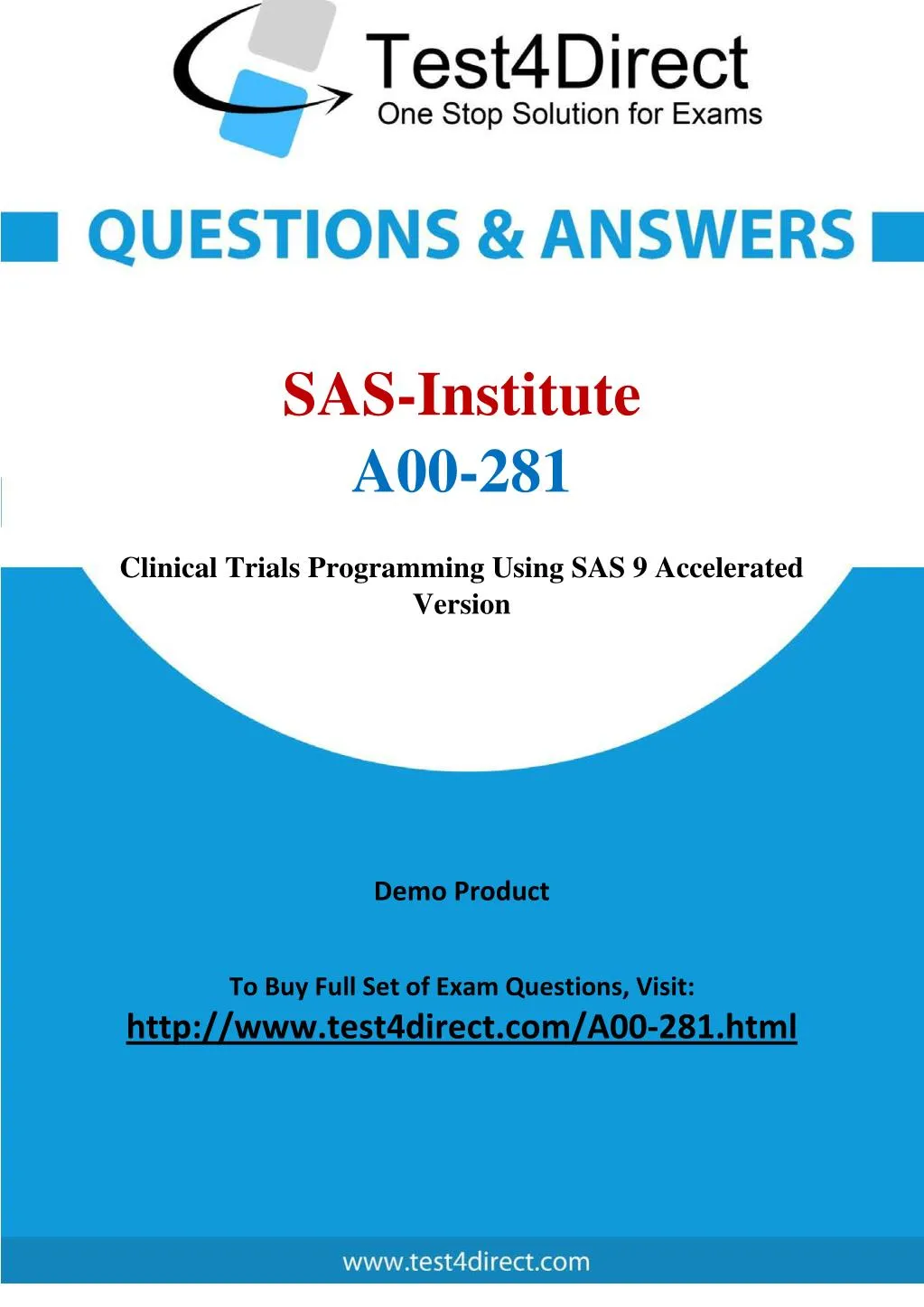 SASInstitute Exam A00-282 Flashcards | New A00-282 Exam Papers