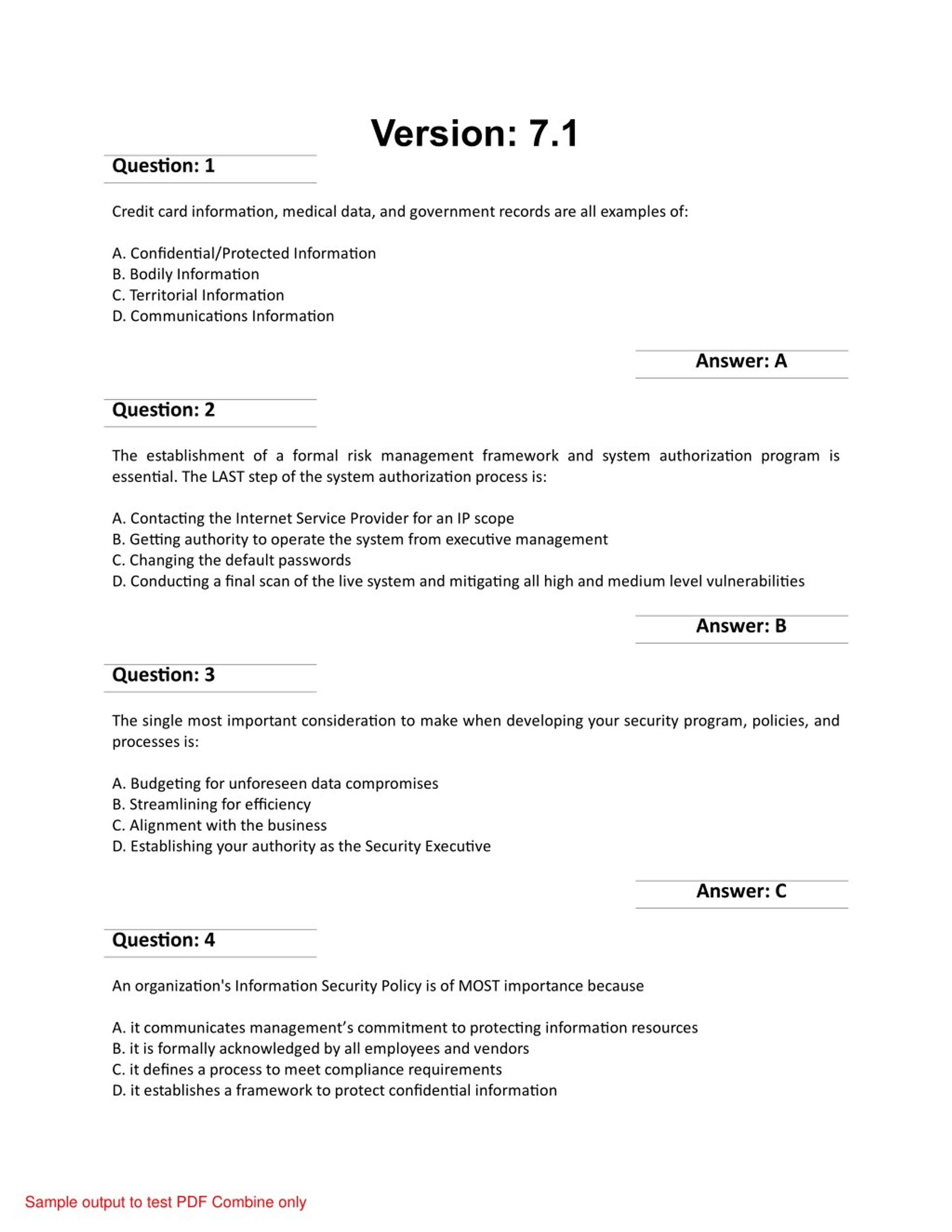 Valid Braindumps 712-50 Free & 712-50 Exam Preview - 712-50 PDF Question