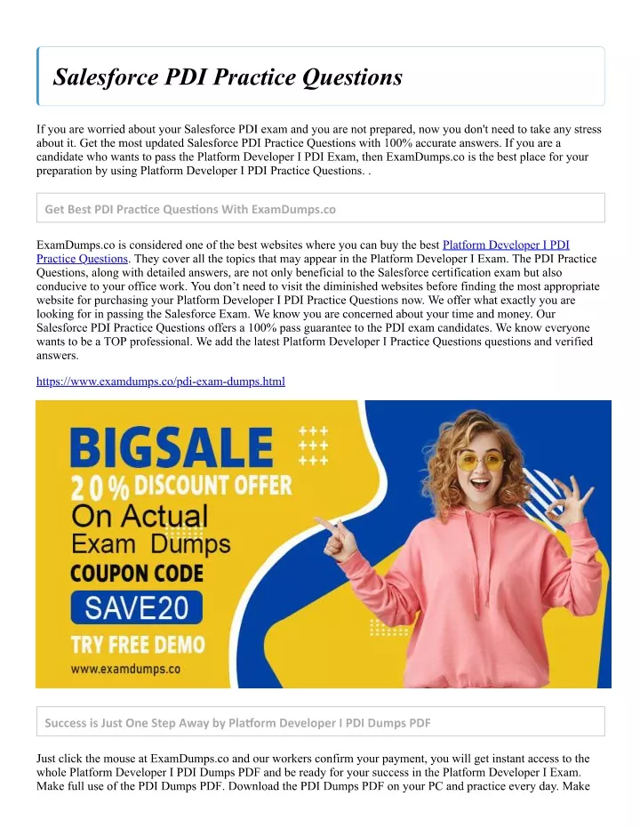 PDI Valid Exam Materials | Salesforce PDI Related Content