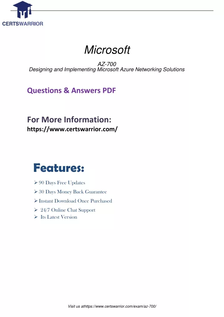 Microsoft AZ-700 Exam Reviews | Reliable AZ-700 Test Answers