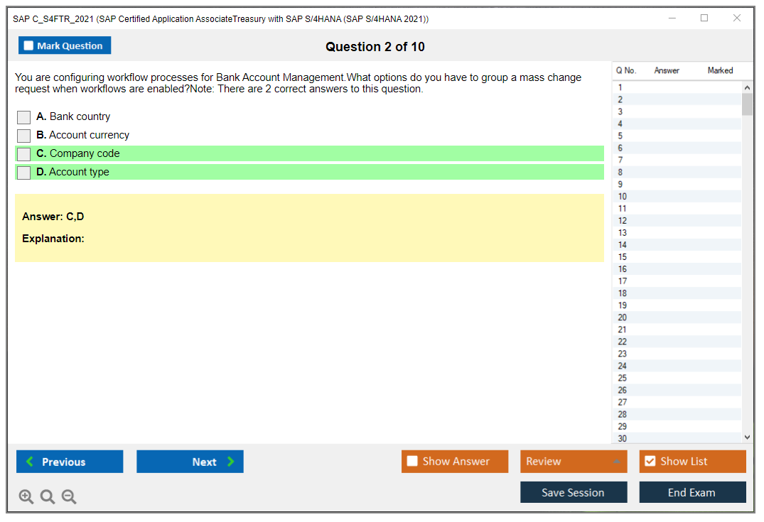 C_S4FTR_2021시험패스자료 - C_S4FTR_2021최신업데이트버전인증덤프, SAP Certified Application Associate - Treasury with SAP S/4HANA (SAP S/4HANA 2021)시험패스자료