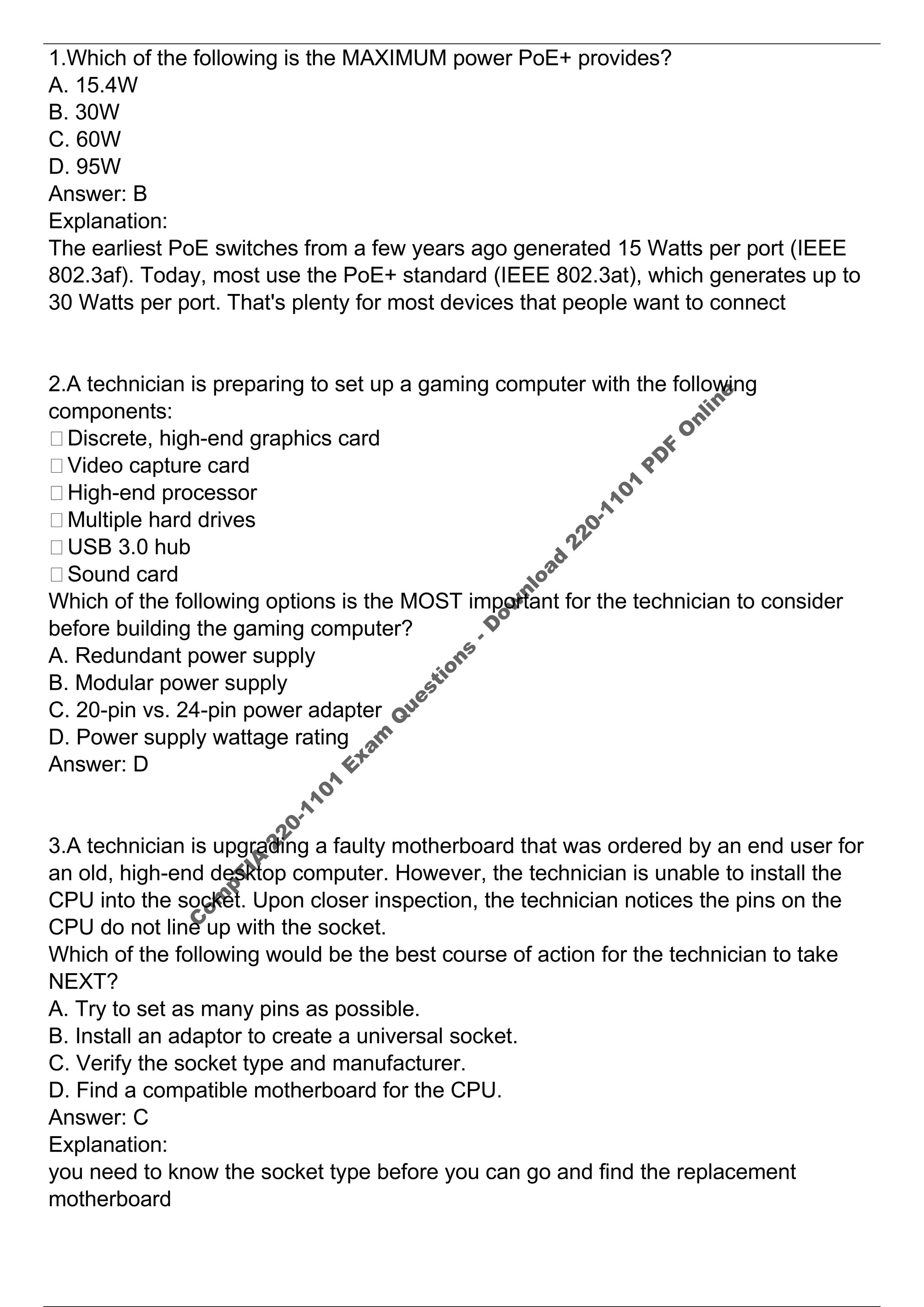 220-1101덤프공부, CompTIA 220-1101퍼펙트덤프데모문제보기 & 220-1101시험패스가능한인증덤프