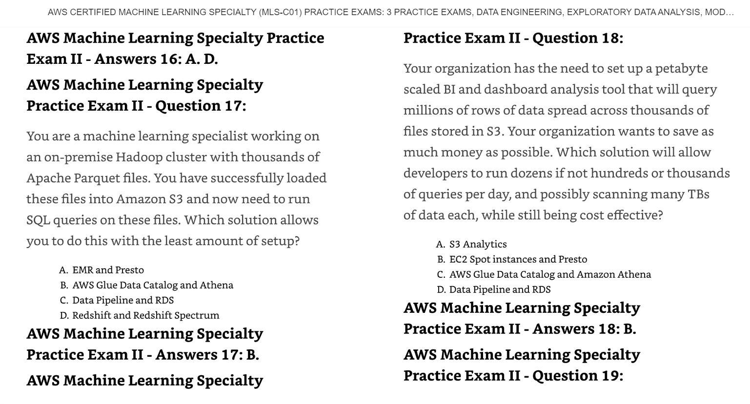 AWS-Certified-Machine-Learning-Specialty유효한인증공부자료 - Amazon AWS-Certified-Machine-Learning-Specialty퍼펙트최신버전덤프샘플, AWS-Certified-Machine-Learning-Specialty시험덤프문제