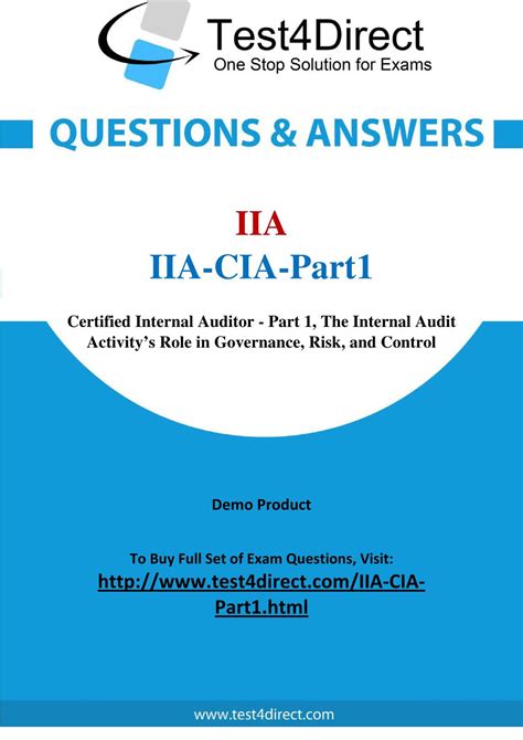 IIA-CIA-Part1퍼펙트덤프최신데모 & IIA IIA-CIA-Part1최신업데이트버전덤프문제 - IIA-CIA-Part1인기공부자료